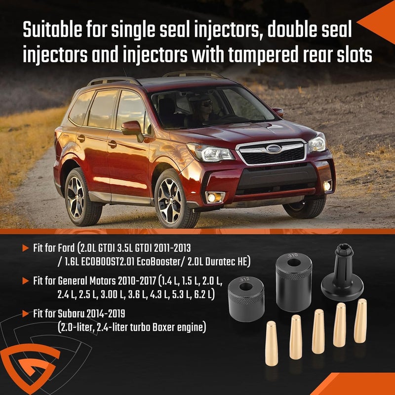 GEARCESS 34720 8-Piece Injector Seal Installer Kit Fit For Ford F-150 3.5GTDI, Fit For Chevy Silverado,Subaru (2011-2019),Replacing Teflon Seals Single and Double Sealed Fuel Injectors - Image 2